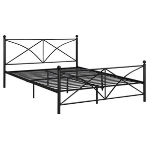 English Elm Black Queen Platform Bed - Stylish Heavy-Gauge Steel Frame With Underbed Storage & Timeless Design B062P153550