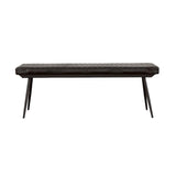 English Elm Espresso and Black Tufted Cushion Side Bench