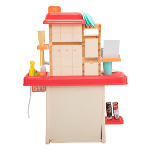English Elm Kids Pretend Play Kitchen Set with Lights Sounds Smoke Effects and 42 Piece Accessories W2181P154411
