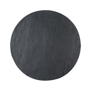 English Elm 36x36x30" Round Pedestal Dining Table Matte Magnesium Build Seats Four Compact Spaces Black W2078S00004