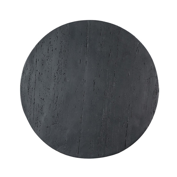 English Elm 36x36x30" Round Pedestal Dining Table Matte Magnesium Build Seats Four Compact Spaces Black W2078S00004