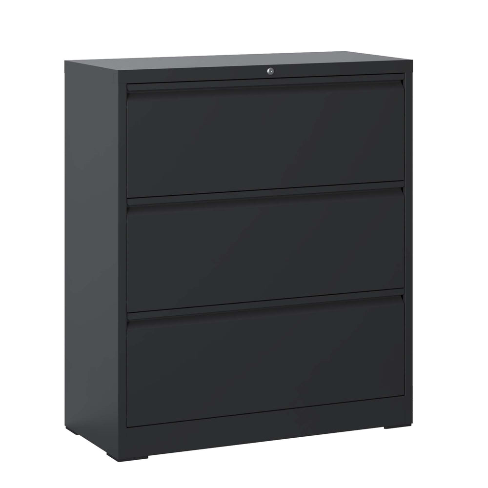 English Elm Lateral File Cabinet 3 Drawer - Secure Locking Metal Organizer For Home Office & Commercial Spaces T2398P154445