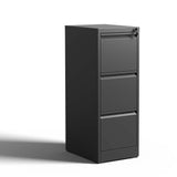 English Elm 3 Drawer Metal Vertical File Cabinet With Lock Office Home Steel Vertical File Cabinet For A4 Legal/Letter Size