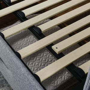 English Elm Twin Size Upholstery Daybed With Trundle, Storage Drawers & Pocket - Stylish, Space-Saving Solution! W1413S00023-GIGA