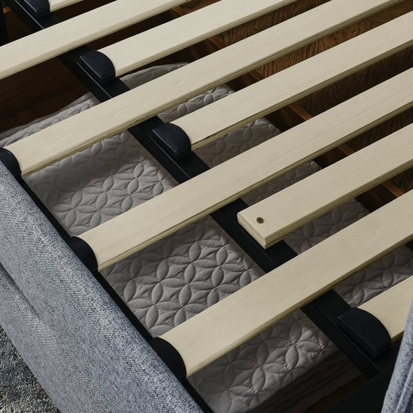 English Elm Twin Size Upholstery Daybed With Trundle, Storage Drawers & Pocket - Stylish, Space-Saving Solution! W1413S00023-GIGA