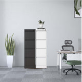 English Elm 4 Drawer Metal Vertical File Cabinet With Lock Office Home Steel Vertical File Cabinet For A4 Legal/Letter Size