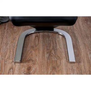 English Elm Contemporary Z-Style Dining Chairs Set of 2 with Chrome Frame Sleek Leatherette Comfort & Flair Black 31 L x 26 W x 21 H B011P152661