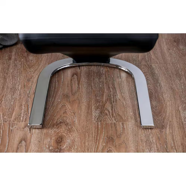 English Elm Contemporary Z-Style Dining Chairs Set of 2 with Chrome Frame Sleek Leatherette Comfort & Flair Black 31 L x 26 W x 21 H B011P152661