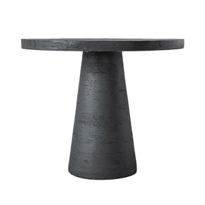 English Elm 36x36x30" Round Pedestal Dining Table Matte Magnesium Build Seats Four Compact Spaces Black W2078S00004