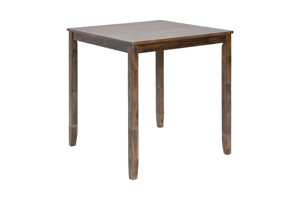 English Elm 5 Piece Dining Table Set - Stylish Counter Height Square Table & 4 Upholstered Chairs For Small Spaces W1998S00035