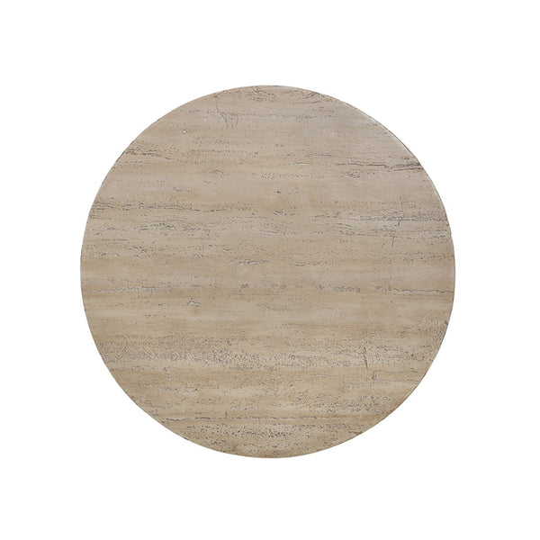 English Elm 36x36x30" Round Pedestal Dining Table Matte Magnesium Build Seats Four Compact Spaces Cream W2078S00005