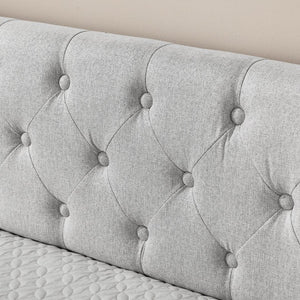 English Elm Twin Size Upholstered Daybed With Trundle, Two Storage Drawers, Modern Linen Beige Design For Any Room W1413S00024-GIGA