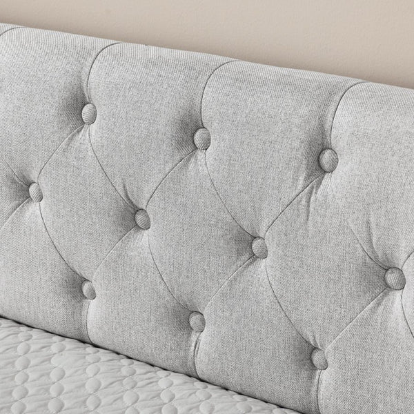 English Elm Twin Size Upholstered Daybed With Trundle, Two Storage Drawers, Modern Linen Beige Design For Any Room W1413S00024-GIGA