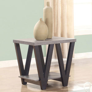 English Elm Black Angled Leg End Table – Modern Two-Tone Design With Open Shelf For Living Room & Bedroom Decor B062P153612