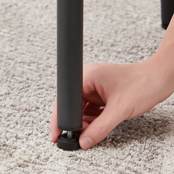 English Elm Bar Bar Table Set with 2 PU Cushioned Stools, Rustic Brown Vintage Woodgrain, Space-Saving Design W1162P144762