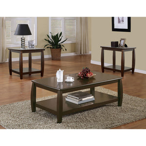 English Elm Cappuccino Square End Table - Elegant Modern Design With Curved Legs & Double Shelf For Storage Solutions B062P153617