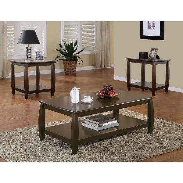 English Elm Cappuccino Square End Table - Elegant Modern Design With Curved Legs & Double Shelf For Storage Solutions B062P153617