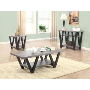 English Elm Black Angled Leg End Table – Modern Two-Tone Design With Open Shelf For Living Room & Bedroom Decor B062P153612