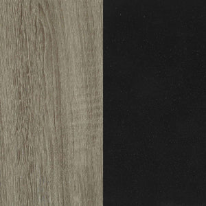 English Elm Sonoma Contemporary Grey and Black Rectangular Coffee Table with Metal Frame, Minimalist Storage (96) B062P153605