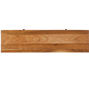 English Elm Natural Brown Mid-Century Console Table with Tapered Legs, 2 Slim Drawers, Warm Wood Accent (47") B062P153616