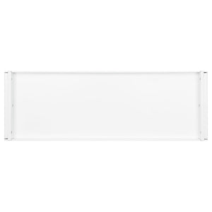 English Elm White 3-Drawer Storage Bench with Weathered Grey Top, Removable Baskets, Rustic Charm & 200lb Limit B062P153583