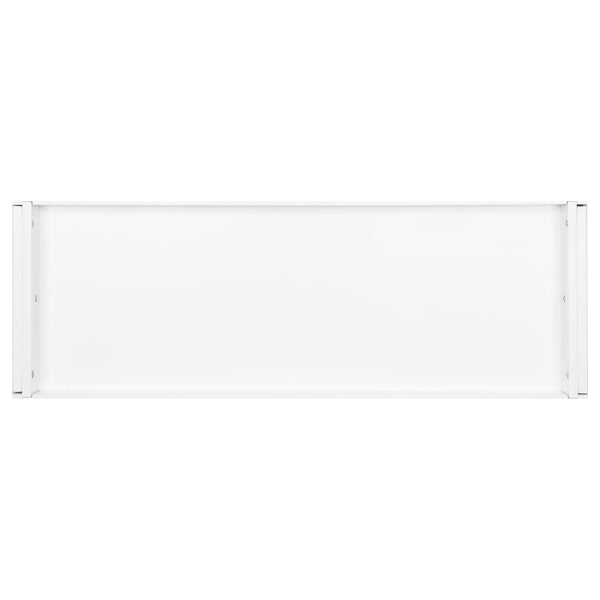 English Elm White 3-Drawer Storage Bench with Weathered Grey Top, Removable Baskets, Rustic Charm & 200lb Limit B062P153583