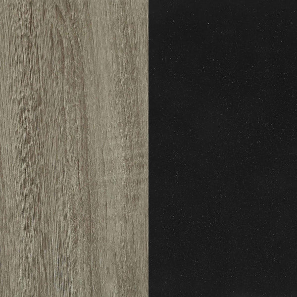 English Elm Sonoma Industrial Grey and Black Rectangular Sofa Table with Metal Frame, Rustic Wood Top, 200 lb Limit B062P153618