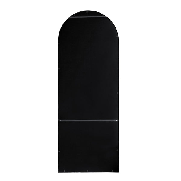 English Elm 28x1x74" Celine Arched Full Length Floor Mirror Matte Black Iron Frame Bedroom W2078P154679