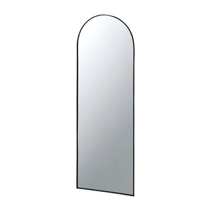 English Elm 28x1x74" Celine Arched Full Length Floor Mirror Matte Black Iron Frame Bedroom W2078P154679