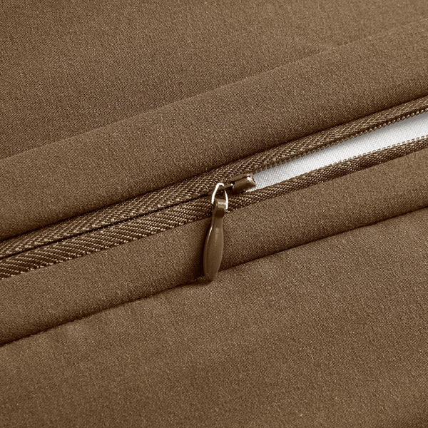 English Elm 4 Piece Comforter Set Cal King Patchwork Jacquard Chenille Warm Elegant Textured Bedding Ensemble Brown 21.25 L x 22.5 W x 12 H B035P148264