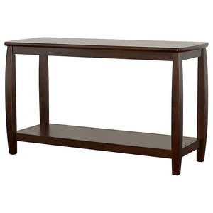 English Elm Cappuccino Rectangular Sofa Table with Double Shelf, 47.5" Wide Modern Accent Table for Living Room Elegance B062P153627