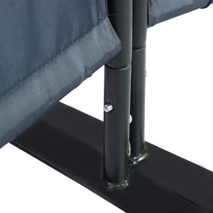 English Elm 6 Modern 3-Panel Room Divider Folding Privacy Screen with Metal Frame Portable Wall Partition Durable Fabric Gray W2181P154698