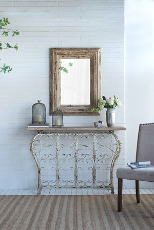 English Elm 30x2x39" Distressed Fir Wood Framed Rectangular Mirror Farmhouse Entryway Accent W2078P154685