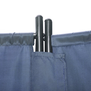 English Elm 6 Modern 3-Panel Room Divider Folding Privacy Screen with Metal Frame Portable Wall Partition Durable Fabric Gray W2181P154698