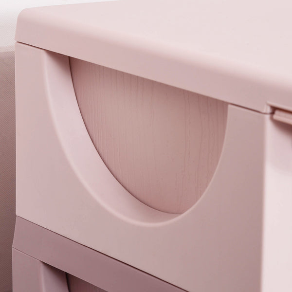 English Elm 3 Tier Kids Storage Unit - Pink 3-Drawer Compact Organizer, Removable Bins, Easy-Clean, Toddler-Friendly W2225P154795