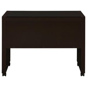 English Elm Cappuccino Mobile Return with Caster Wheels — Spacious Shelf, Smooth Mobility for Flexible Office Layouts B062P153663