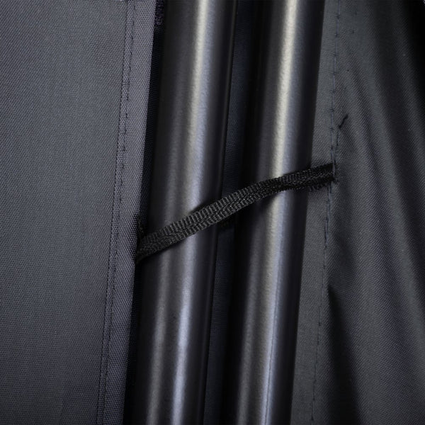 English Elm 6 Modern 3-Panel Room Divider Folding Privacy Screen with Metal Frame Portable Wall Partition Durable Fabric Black W2181P154697