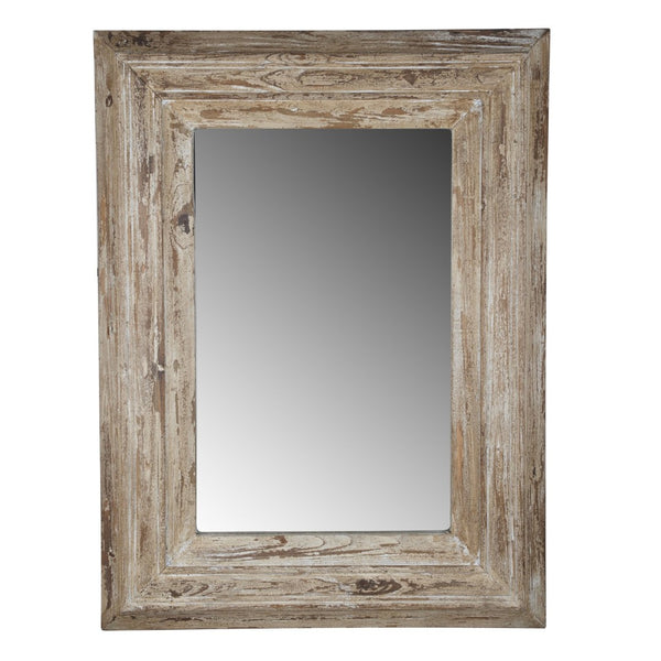 English Elm 30x2x39" Distressed Fir Wood Framed Rectangular Mirror Farmhouse Entryway Accent W2078P154685