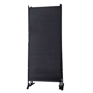 English Elm 6 Modern 3-Panel Room Divider Folding Privacy Screen with Metal Frame Portable Wall Partition Durable Fabric Black W2181P154697