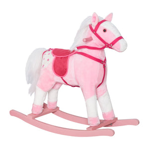 English Elm Kids Plush Rocking Pony with Padded Saddle Electronic Sounds and Sturdy Metal Frame W2225P154780