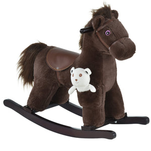 English Elm Kids Triceratops Plush Rocker with Sound Effects Soft Polyester Toddler Ride on Toy W2225P154783