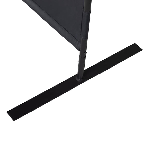 English Elm 6 Modern 3-Panel Room Divider Folding Privacy Screen with Metal Frame Portable Wall Partition Durable Fabric Black W2181P154697