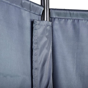 English Elm 6 Modern 3-Panel Room Divider Folding Privacy Screen with Metal Frame Portable Wall Partition Durable Fabric Gray W2181P154698