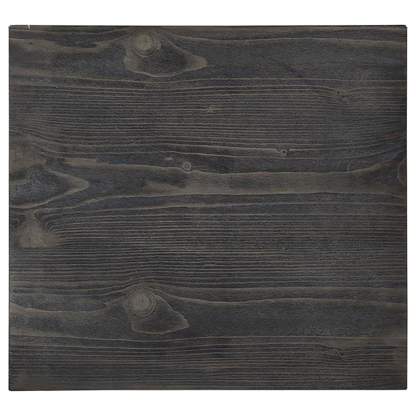 English Elm Grey Rustic Rectangular End Table with Plank Shelf, Transitional Chic Pine & MDF Accent Table - 22"H B062P153632