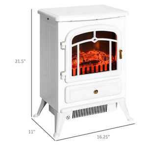 English Elm 22" Electric Fireplace Heater Portable Freestanding Stove with Realistic LED Flames, 750/1500W Cozy Safety W2225P154800