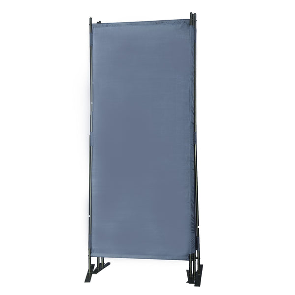 English Elm 6 Modern 3-Panel Room Divider Folding Privacy Screen with Metal Frame Portable Wall Partition Durable Fabric Gray W2181P154698