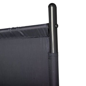 English Elm 6 Modern 3-Panel Room Divider Folding Privacy Screen with Metal Frame Portable Wall Partition Durable Fabric Black W2181P154697