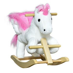 English Elm Kids Triceratops Plush Rocker with Sound Effects Soft Polyester Toddler Ride on Toy W2225P154809