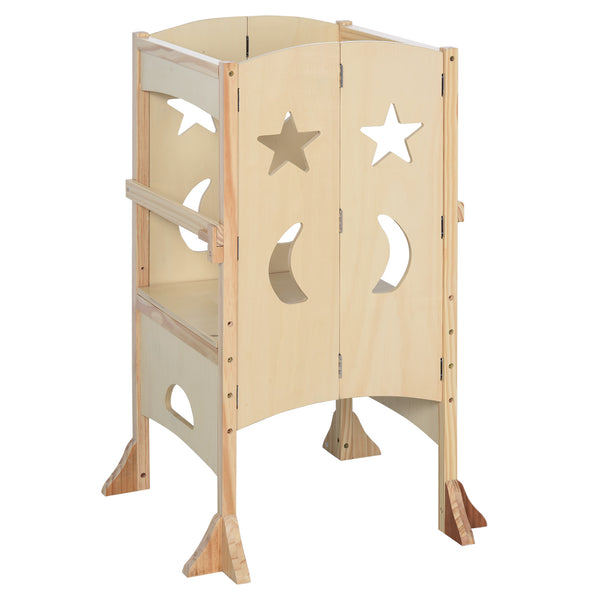 English Elm Wooden Kids Study Desk with Height Adjustable Tilt Top, Large Storage Shelves, Drawer & Pen Holder Natural W2225P154789