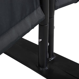 English Elm 6 Modern 3-Panel Room Divider Folding Privacy Screen with Metal Frame Portable Wall Partition Durable Fabric Black W2181P154697